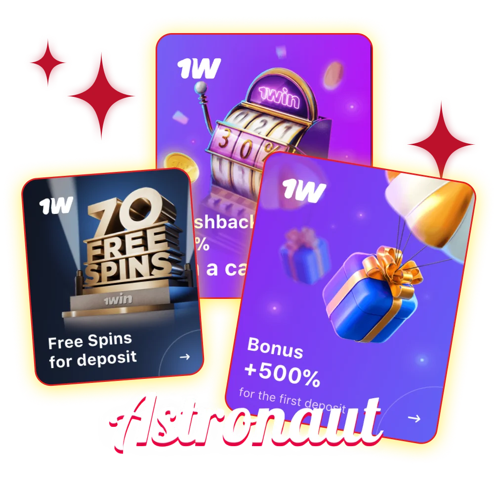Use bonuses to play the Astronaut game at the online casino.