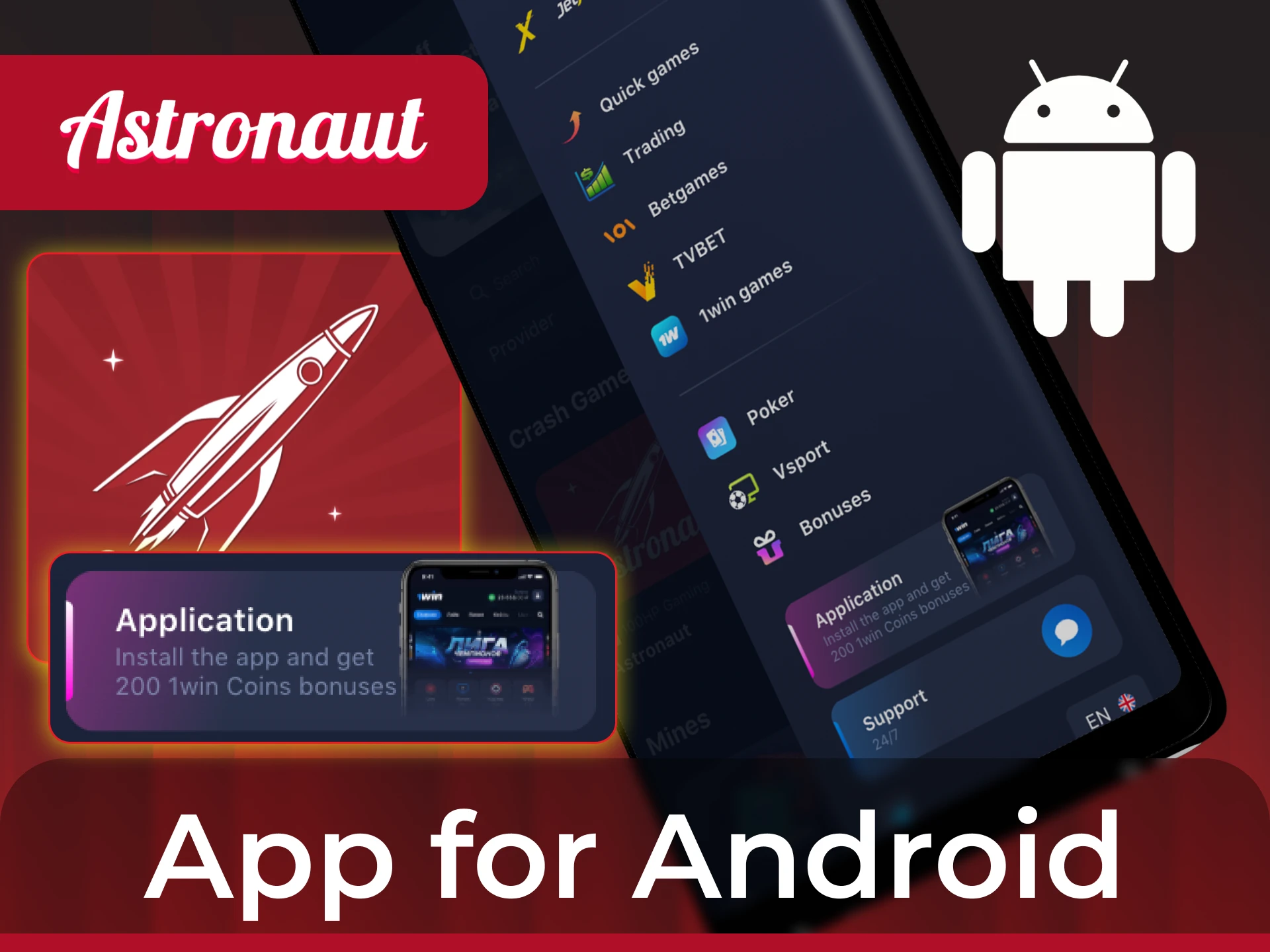 Install the Astronaut game app on your Android phone and play anytime.
