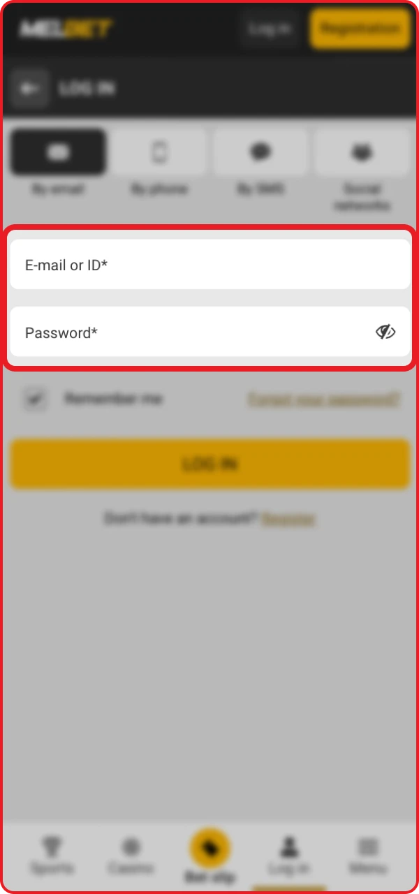When logging into an online casino with the Astronaut game, you need to provide a username and password.