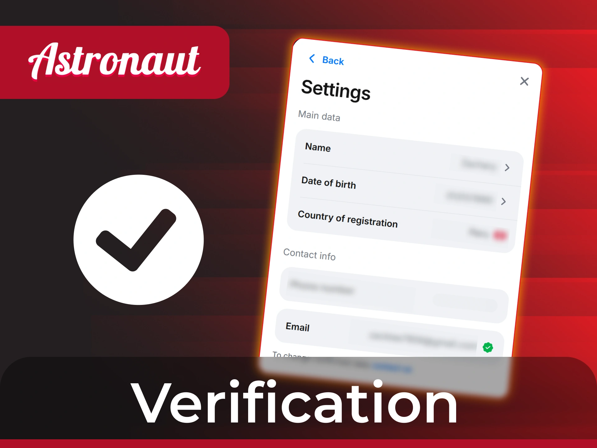 Verify your account to withdraw your Astronaut game winnings.