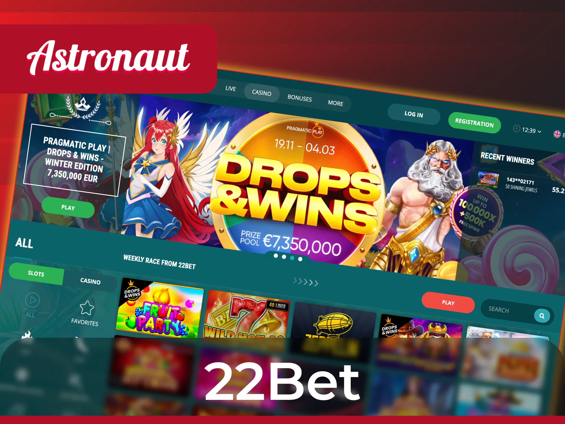 Receive reliable Astronaut signals for 22Bet to guide your betting.