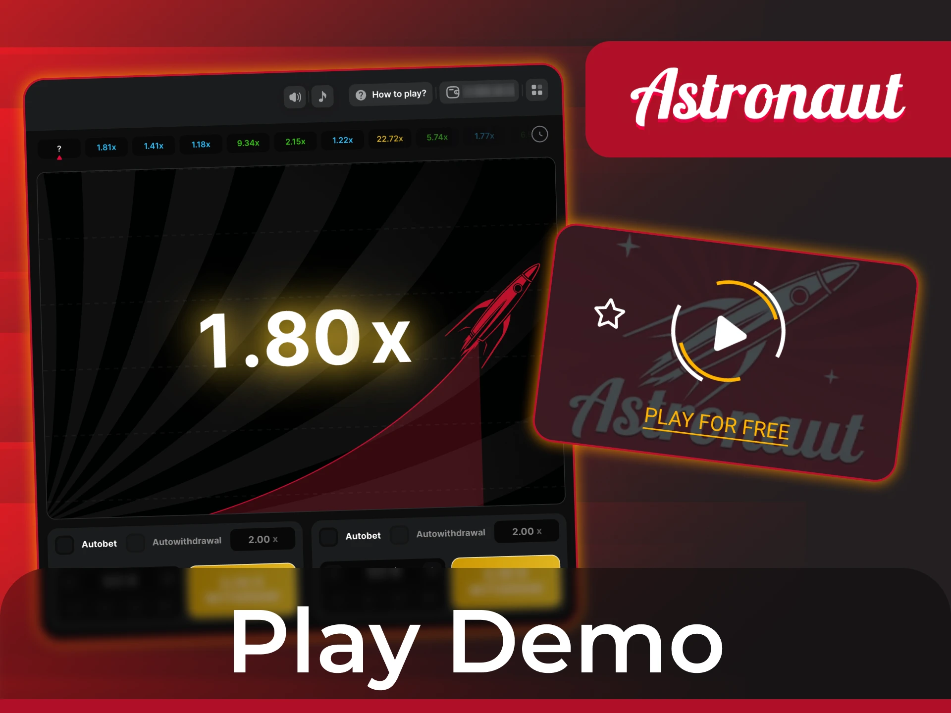 At Melbet platform your can play Astronaut in demo mode.
